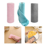 Maxbell Tear Away Towels Portable Microfiber Cleaning Cloth Roll for Bathroom Dishes Pink