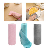 Maxbell Tear Away Towels Portable Microfiber Cleaning Cloth Roll for Bathroom Dishes Pink