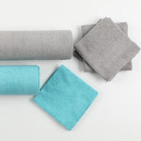 Maxbell Tear Away Towels Portable Microfiber Cleaning Cloth Roll for Bathroom Dishes Blue