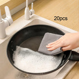 Maxbell Tear Away Towels Portable Microfiber Cleaning Cloth Roll for Bathroom Dishes Gray