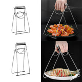 Maxbell Stainless Steel Hot Plate Clip Pot Pan Gripper Tongs for Household Oven Small