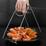 Maxbell Stainless Steel Hot Plate Clip Pot Pan Gripper Tongs for Household Oven Small