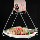 Maxbell Stainless Steel Hot Plate Clip Pot Pan Gripper Tongs for Household Oven Small