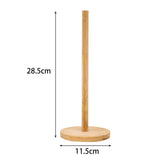 Maxbell Bamboo Paper Towel Holder Rustic Paper Towels Stand for Toilet Kitchen Table diameter 11.5cm