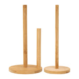 Maxbell Bamboo Paper Towel Holder Rustic Paper Towels Stand for Toilet Kitchen Table diameter 11.5cm