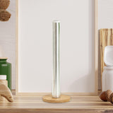 Maxbell Bamboo Paper Towel Holder Rustic Paper Towels Stand for Toilet Kitchen Table diameter 11.5cm