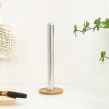 Maxbell Bamboo Paper Towel Holder Rustic Paper Towels Stand for Toilet Kitchen Table diameter 11.5cm