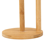 Maxbell Bamboo Paper Towel Holder Rustic Paper Towels Stand for Toilet Kitchen Table diameter 14.5cm