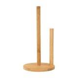 Maxbell Bamboo Paper Towel Holder Rustic Paper Towels Stand for Toilet Kitchen Table diameter 14.5cm