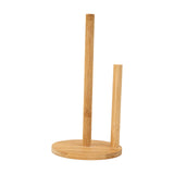 Maxbell Bamboo Paper Towel Holder Rustic Paper Towels Stand for Toilet Kitchen Table diameter 14.5cm