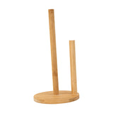 Maxbell Bamboo Paper Towel Holder Rustic Paper Towels Stand for Toilet Kitchen Table diameter 14.5cm