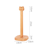 Maxbell Wood Paper Towel Holder Farmhouse Paper Roll Holder for Pantry Table Height 34.5cm