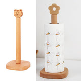 Maxbell Wood Paper Towel Holder Farmhouse Paper Roll Holder for Pantry Table Height 34.5cm