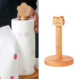 Maxbell Wood Paper Towel Holder Farmhouse Paper Roll Holder for Pantry Table Height 21cm