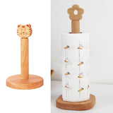 Maxbell Wood Paper Towel Holder Farmhouse Paper Roll Holder for Pantry Table Height 21cm
