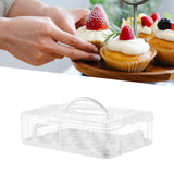 Maxbell Cupcake Carrier Cupcake Storage Containers for Cheesecakes Pies Baked Treats White