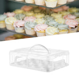 Maxbell Cupcake Carrier Cupcake Storage Containers for Cheesecakes Pies Baked Treats White