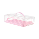 Maxbell Cupcake Carrier Cupcake Storage Containers for Cheesecakes Pies Baked Treats Pink
