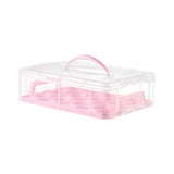 Maxbell Cupcake Carrier Cupcake Storage Containers for Cheesecakes Pies Baked Treats Pink