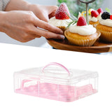 Maxbell Cupcake Carrier Cupcake Storage Containers for Cheesecakes Pies Baked Treats Pink