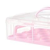 Maxbell Cupcake Carrier Cupcake Storage Containers for Cheesecakes Pies Baked Treats Pink