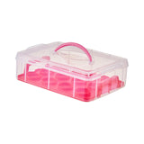 Maxbell Cupcake Carrier Cupcake Storage Containers for Cheesecakes Pies Baked Treats Red