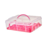 Maxbell Cupcake Carrier Cupcake Storage Containers for Cheesecakes Pies Baked Treats Red