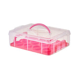 Maxbell Cupcake Carrier Cupcake Storage Containers for Cheesecakes Pies Baked Treats Red