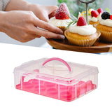 Maxbell Cupcake Carrier Cupcake Storage Containers for Cheesecakes Pies Baked Treats Red
