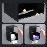 Maxbell Tissue Holder Stand Wall Mounted Metal Punch Free for Toilet Bedroom Bedroom