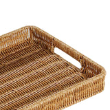 Maxbell Woven Decorative Tray Nordic Imitation Rattan for Camping Kitchen