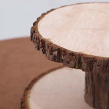 Maxbell Cupcake Tower Wood Parties Tableware Multifunctional Round Plates Cake Stand 2 tier small