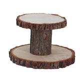 Maxbell Cupcake Tower Wood Parties Tableware Multifunctional Round Plates Cake Stand 2 tier small
