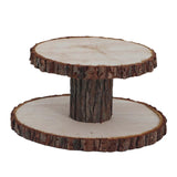 Maxbell Cupcake Tower Wood Parties Tableware Multifunctional Round Plates Cake Stand 2 tier large