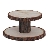 Maxbell Cupcake Tower Wood Parties Tableware Multifunctional Round Plates Cake Stand 2 tier large
