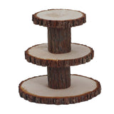 Maxbell Cupcake Tower Wood Parties Tableware Multifunctional Round Plates Cake Stand 3 tier