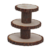 Maxbell Cupcake Tower Wood Parties Tableware Multifunctional Round Plates Cake Stand 3 tier