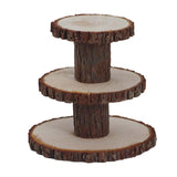 Maxbell Cupcake Tower Wood Parties Tableware Multifunctional Round Plates Cake Stand 3 tier