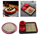 Maxbell Soba Plates Tray Food Tray Japanese Soba Noodle Plates Versatile Sushi Plate Round