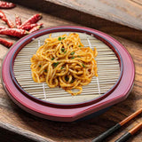Maxbell Soba Plates Tray Food Tray Japanese Soba Noodle Plates Versatile Sushi Plate Round