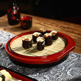 Maxbell Soba Plates Tray Food Tray Japanese Soba Noodle Plates Versatile Sushi Plate Round