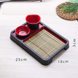Maxbell Soba Plates Tray Food Tray Japanese Soba Noodle Plates Versatile Sushi Plate Square