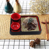 Maxbell Soba Plates Tray Food Tray Japanese Soba Noodle Plates Versatile Sushi Plate Square