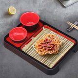 Maxbell Soba Plates Tray Food Tray Japanese Soba Noodle Plates Versatile Sushi Plate Square