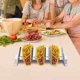 Maxbell Taco Display Wave Shape Portable Mexican Food Rack Burritos Plates Taco Tray Hold 3 Taco