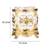 Maxbell Tissue Box Holder Stylish Paper Container Dispenser Box for Office Desk Cafe Gold