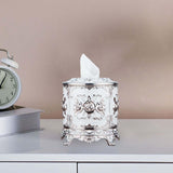 Maxbell Tissue Box Holder Stylish Paper Container Dispenser Box for Office Desk Cafe Silver