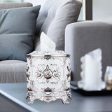 Maxbell Tissue Box Holder Stylish Paper Container Dispenser Box for Office Desk Cafe Silver