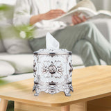 Maxbell Tissue Box Holder Stylish Paper Container Dispenser Box for Office Desk Cafe Silver