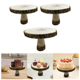 Maxbell Wood Cake Stand Ornament Serving Platter for Holiday Wedding Cakes Festivals 10 to 12cm